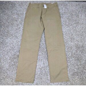 NEW American Eagle Pants Mens 32x34 Tan Chino Original Straight Lived In Khakis